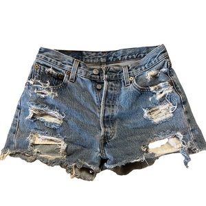 Urban outfitters vintage Levi’s denim rework high waisted booty shorts